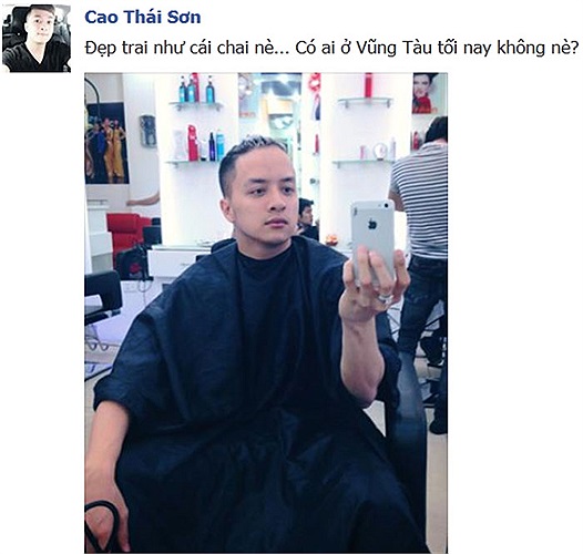 Cao Thái Sơn đẹp trai như... cái chai.