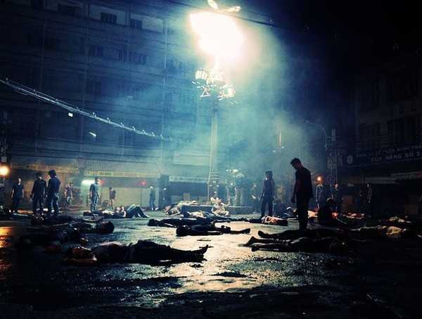 Cảnh chém giết trong phim Bụi đời Chợ Lớn