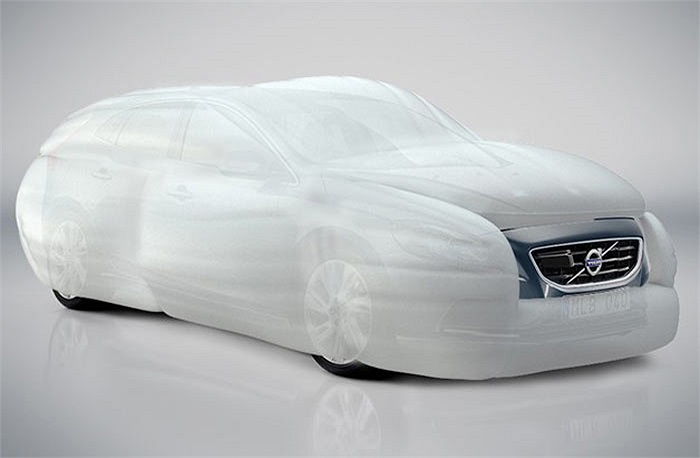 Volvo ra mắt hệ thống bảo vệ bên ngoài xe với hàng loạt bóng khí quanh xe để bảo vệ xe khỏi mọi cuộc va chạm. 