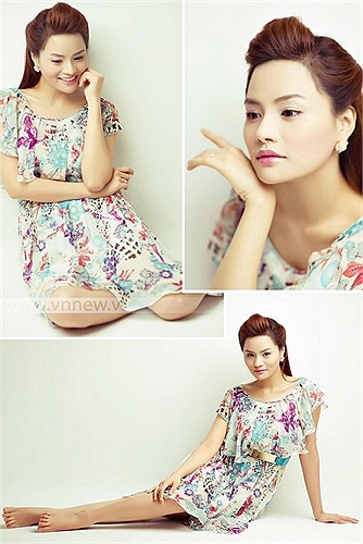 Vũ Thu Phương làm điệu với những mẫu thiết kế mang thương hiệu của riêng mình.