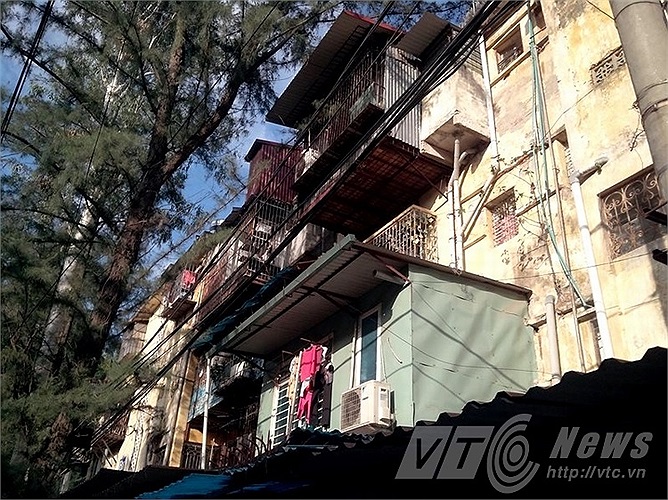 Khu tập thể B16 Kim Liên cũng trong tình trạng tương tự.