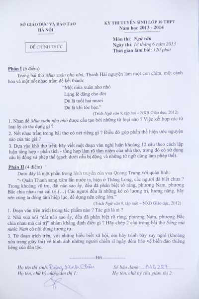 tuyển sinh lớp 10 tại Hà Nội