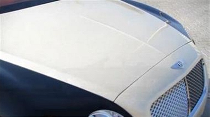 Toàn bộ nắp ca-pô của mẫu xe siêu sang mui trần được phủ 32 lớp sơn trắng pha lẫn bột từ 101 carat kim cương.