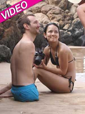 Nick Vujicic và người bạn đời Kanane Miyahara.