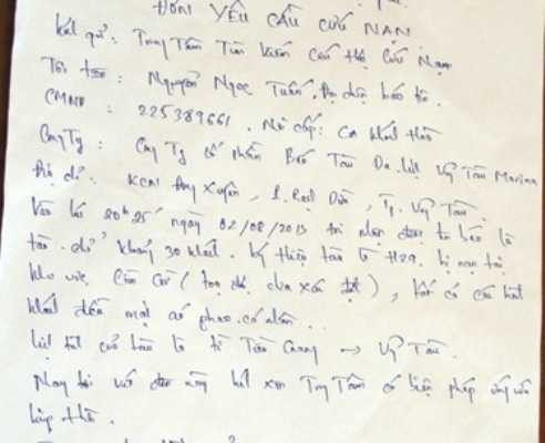 viết đơn, cứu hộ, chìm tàu