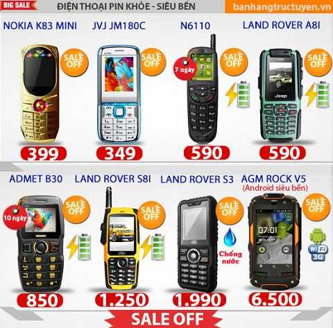 "Cơn sốt" điện thoại di động chỉ từ 349.000 đồng