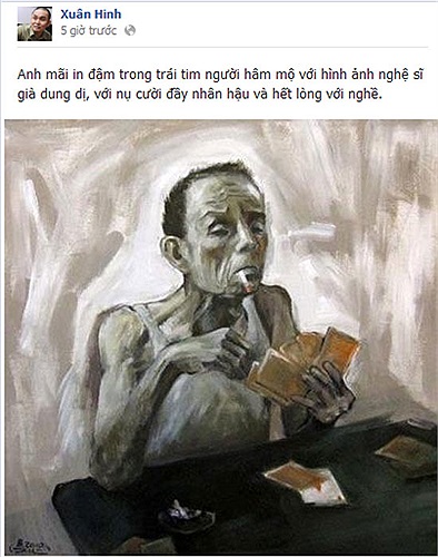 Nghệ sĩ Xuân Hinh: Anh mãi in đậm trong tâm trí người hâm mộ với hình ảnh nghệ sĩ già dung dị, với nụ cười đầy nhân hậu và hết lòng với nghề.