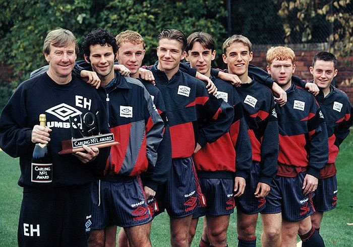 Beckham nằm trong lứa cầu thủ tài năng được MU giới thiệu vào năm 1992