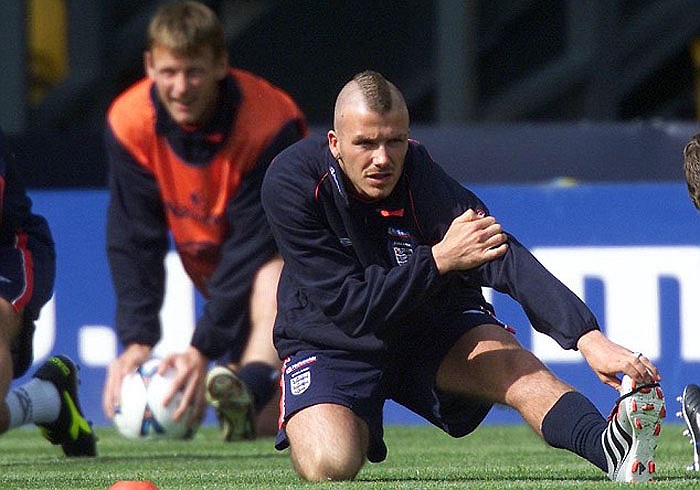 Không chỉ thăng hoa trong màu áo Quỷ đỏ, Beckham còn được tín nhiệm ở tuyển Anh