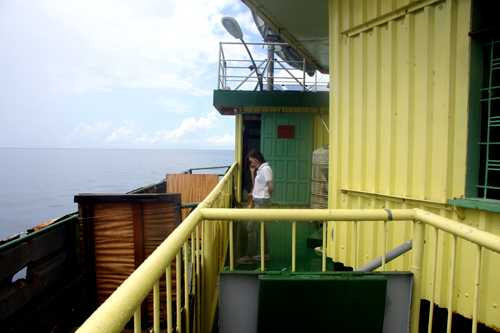 Góc nhỏ cheo leo trên nhà giàn.