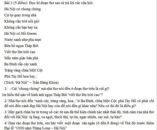 đề thi vào trường Ams