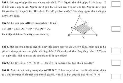 đề thi vào trường Ams