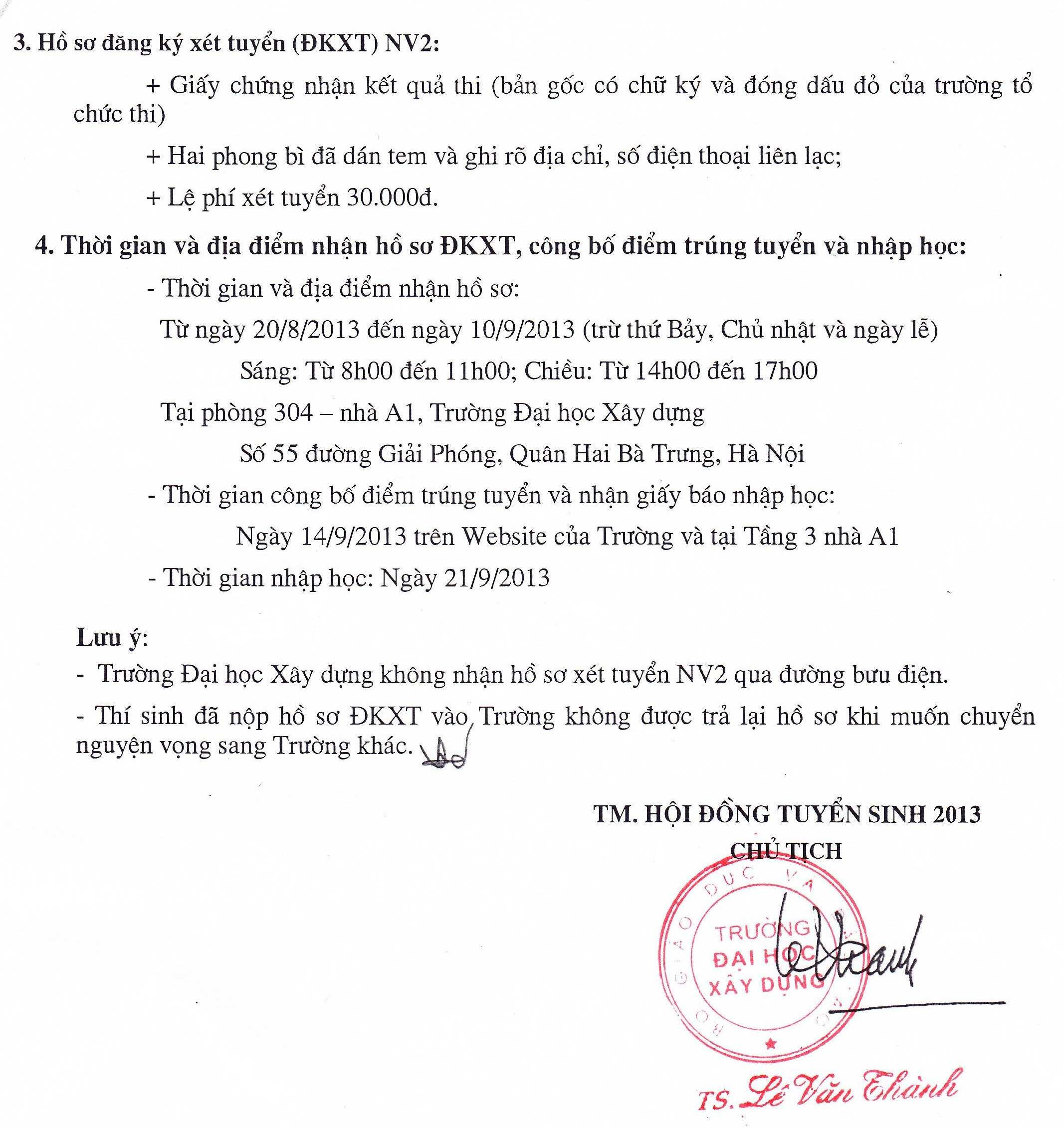 điểm chuẩn đại học xây dựng hà nội