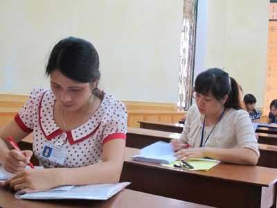 Chấm thi tốt nghiệp THPT ở Nam Định. 