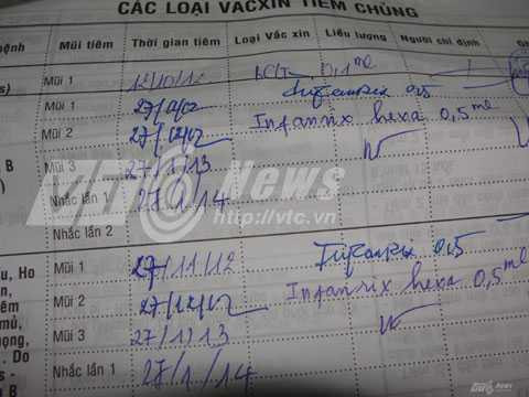 sổ tiêm phòng