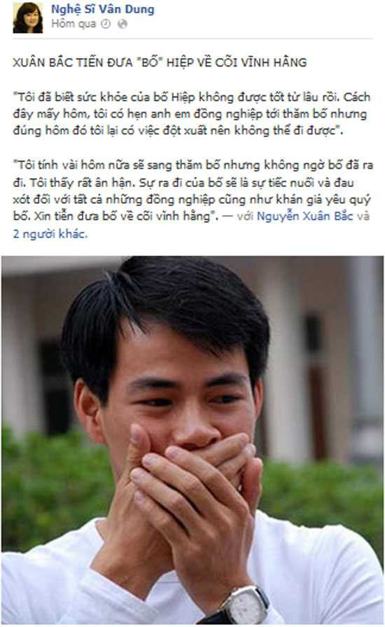 Đồng nghiệp nhắc kỷ niệm không thể quên về Văn Hiệp