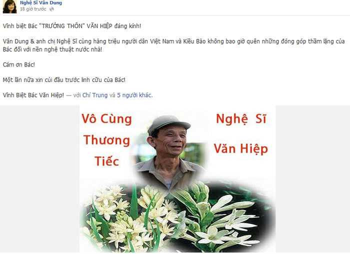 Đồng nghiệp nhắc kỷ niệm không thể quên về Văn Hiệp