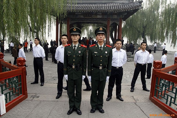 Lực lượng vệ sỹ tại Trung Nam Hải.