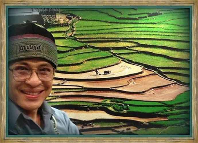 MC Thanh Bạch và bức họa đồng quê, những thửa ruộng bậc thang đẹp như tranh vẽ .