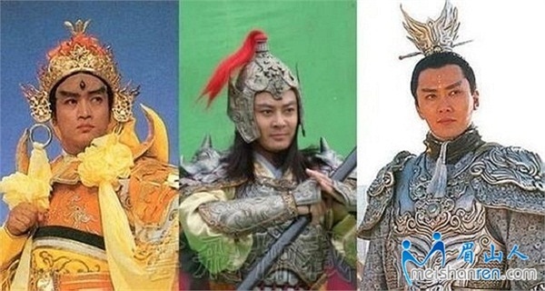 Ba 'Nhị lang thần'trong các phiên bản Tây Du Ký: Lâm Chí Khiêm - Ấn Tiểu Thiên - Phùng Thiệu Phong.