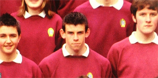 Hình ảnh cậu bé Bale tại trường tiểu học Eglwys Newydd. 