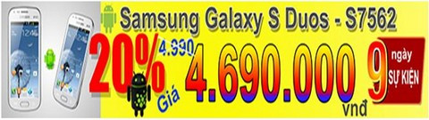 Giảm giá “Khủng” chào hè của Samsung Galaxy S Duos S756
