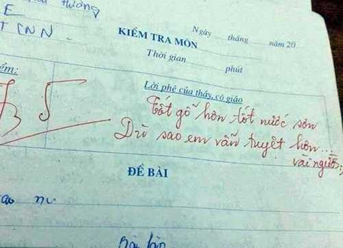 Ảnh Lời phê khiến nhiều bạn trẻ thích thú.