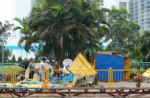 Hà Nội: Cháy lớn tại khu vui chơi thiếu nhi Mỹ Đình