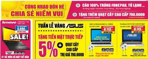Hàng hè khuyến mại khủng – Quà tặng lớn tại Media Mart