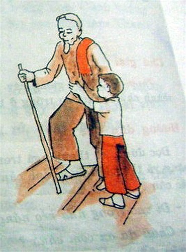 Có rất nhiều người còn nhớ nguyên văn bài thơ 'Thương ông' của nhà thơ Tú Mỡ và hình ảnh này trở thành dấu ấn không phai trong ký ức của họ.