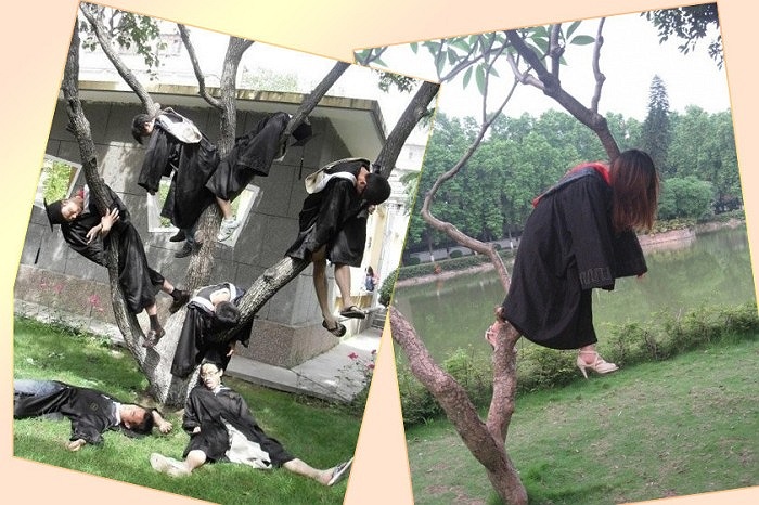 Giả ma giả quỷ trong ngày tốt nghiệp.