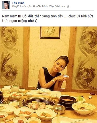 Thu Minh ăn trưa với từng này món???