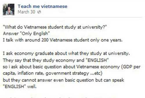 Hot boy Nhật chê sinh viên Việt