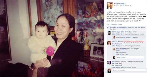 Hot girl khoe ảnh của mẹ