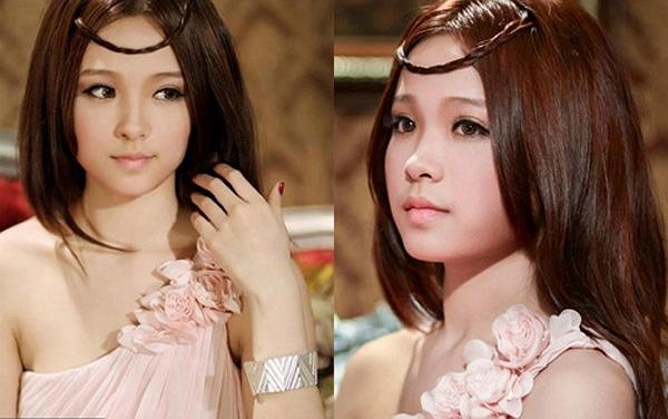 Hình ảnh đài các của cô gái trẻ.