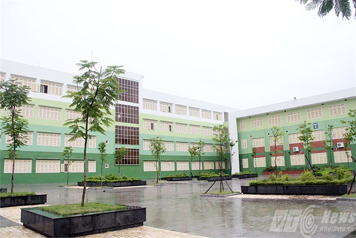 Khu nhà C rộng rãi tràn ngập màu xanh 