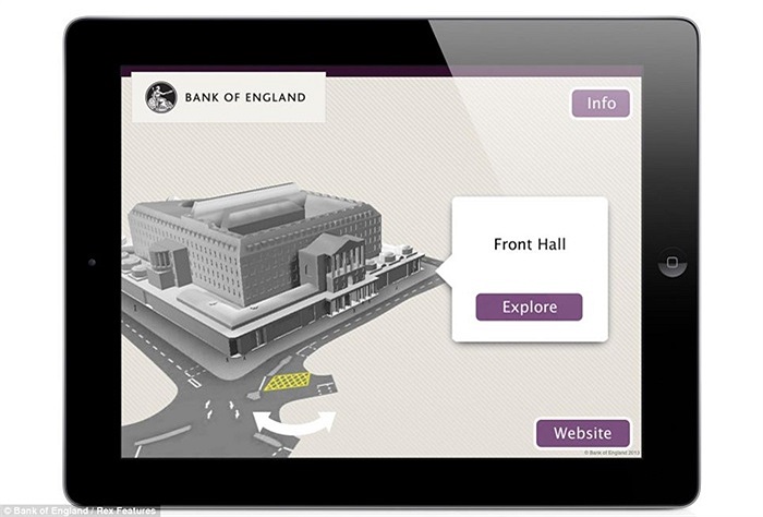  Ứng dụng tour du lịch ảo đầu tiên của ngân hàng Anh sẽ áp dụng cho các thiết bị của Apple và Android, cũng có thể được truy cập trên máy tính.
