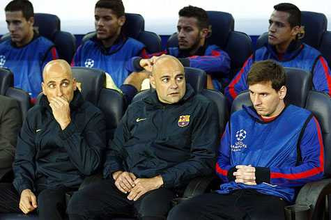Messi trên băng ghế dự bị