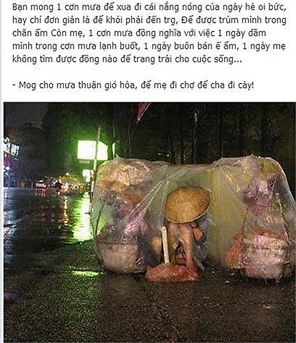 Nỗi vất vả của mẹ.