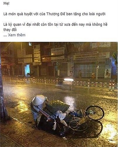 Người mẹ lam lũ mưu sinh trong đêm. Bức ảnh chân thật này cũng đã nhận được sự quan tâm của cộng đồng online, thu hút gần 19.000 lượt like.