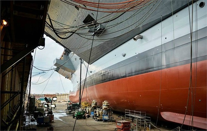 USS Gerald R.Ford trong xưởng đóng tàu Newport News