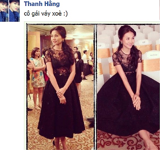 Thanh Hằng bồng bềnh váy xòe xinh đẹp và đáng yêu.