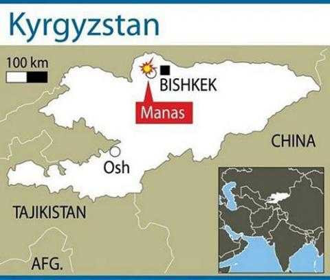 căn cứ Manas gần thủ đô Bishkek.