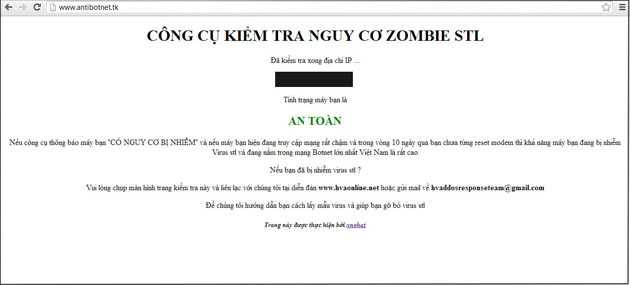 Độc giả có thể tự kiểm tra xem máy tính của mình có nằm trong mạng máy tính ma hay không theo hướng dẫn của HVA Online. 