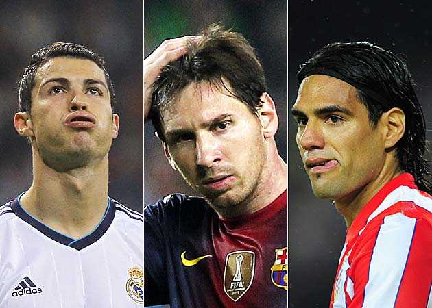 Falcao, messi, Ronaldo