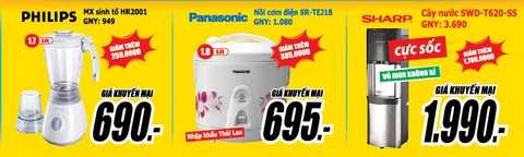Mua điện máy giảm giá xả hàng - trả trước 0 đồng