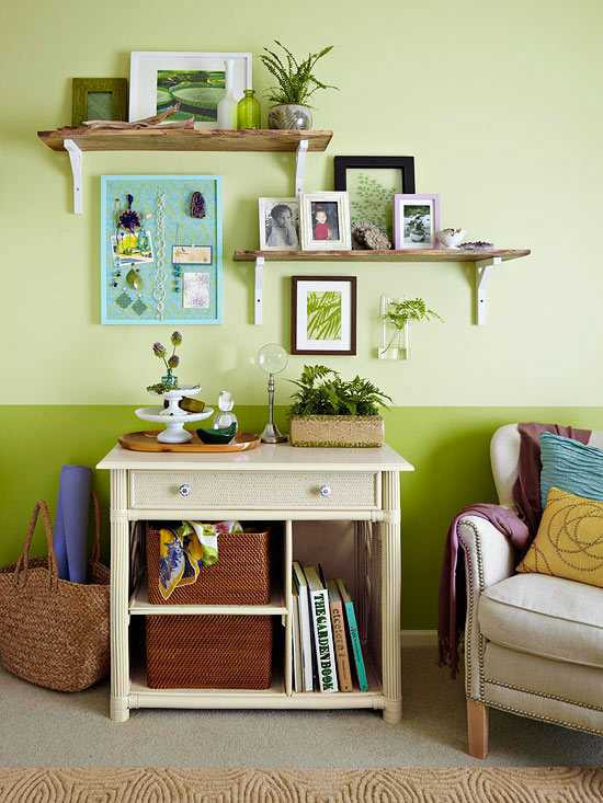 Mùa hè dịu mát với phòng ngủ gam màu xanh lá cây