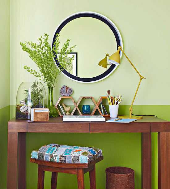 Mùa hè dịu mát với phòng ngủ gam màu xanh lá cây