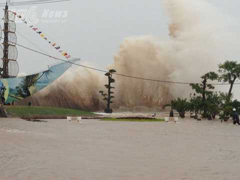 Bão số 2, Hải Phòng, Đồ Sơn, Tiên Lãng, sát lở, nước tràn bờ NSST