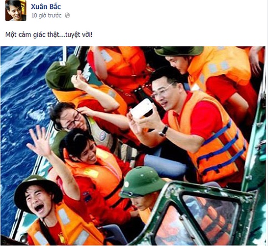 Xuân Bắc khoe tâm trạng không thể sảng khoái hơn.